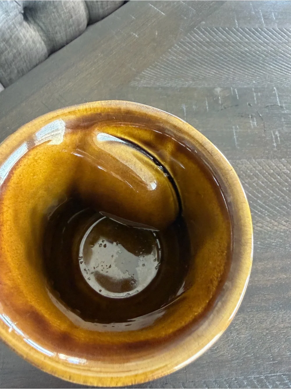 Handmade Ceramic Drip Glaze Mug in Turquoise and Brown